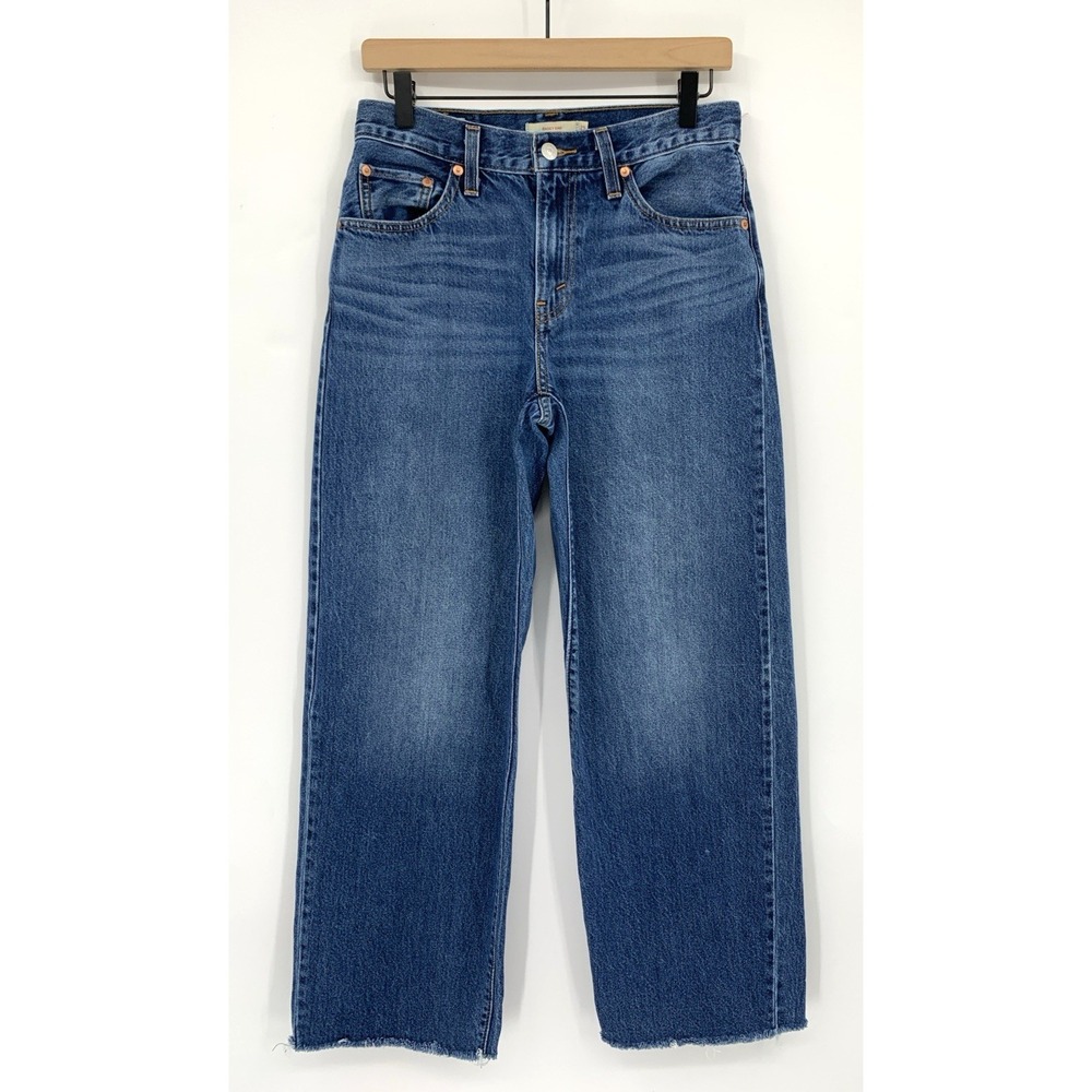 Levis Wide Leg Jeans Womens 25 Baggy Dad Medium Wash 100% Cotton Denim Pants